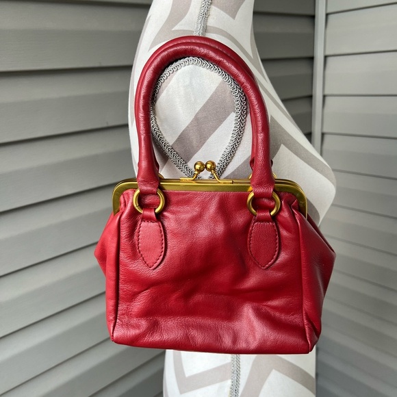Margot Red Mini Bag with Structured Design